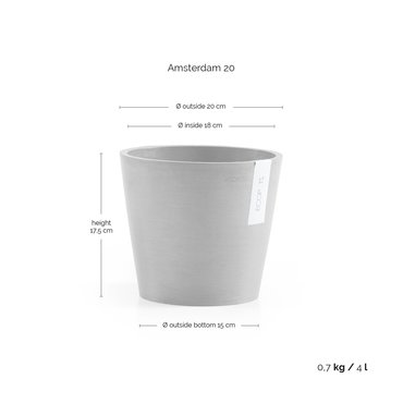 Amsterdam Eco Pot White Grey 20cm - image 2