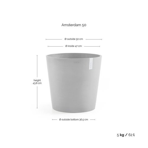 Amsterdam Eco Pot White Grey 50cm - image 2