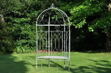 Arch Bench Metal Scroll