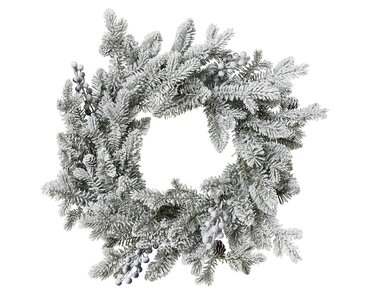 Aspen Wreath Snowy with Glitter 50cm Dia