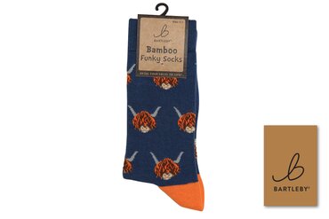 Bamboo Socks Highland Cow 4-7