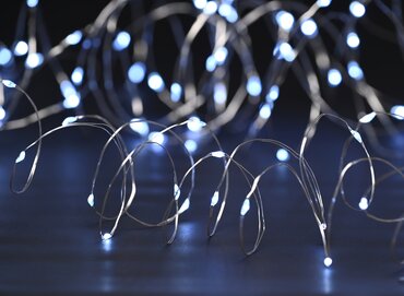 Battery Dewdrop Lights x100 (Cool White)