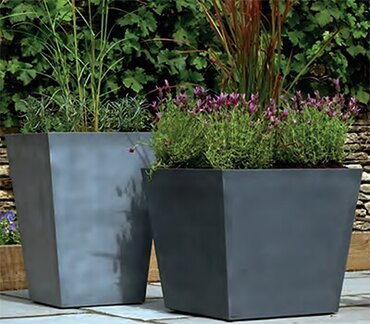 Beton Tall Sq Planter Dark Grey 40cm - image 2