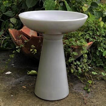 Bird Bath Modern Grey