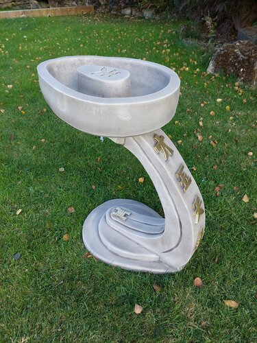 Bird Bath Oriental Curved - image 1