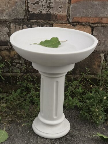 Bird Bath Round White