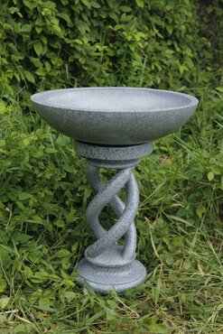 Bird Bath Spiral Grey