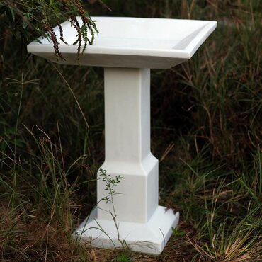 Bird Bath Standard White