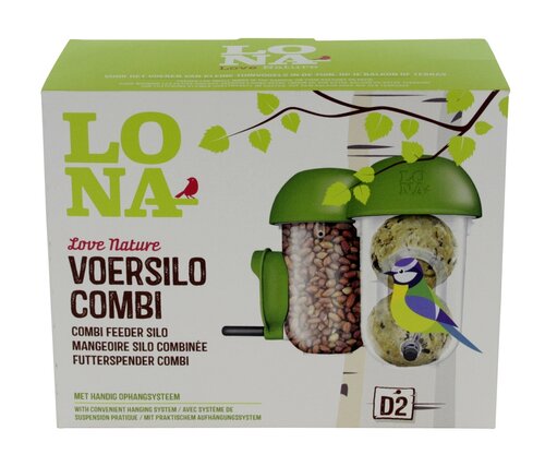 Bird Feeder LONA Silo D2 Combi Green - image 2