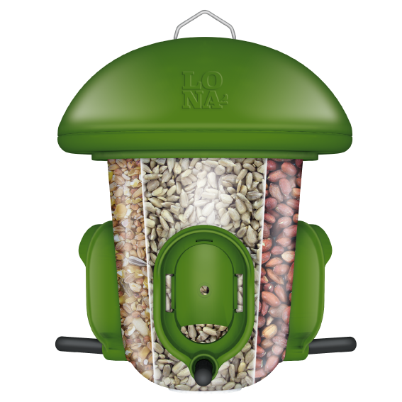 Bird Feeder LONA Silo S6 Green Stewarts Garden Centre