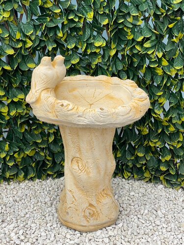 Birdbath Dove Pedestal Sandstone