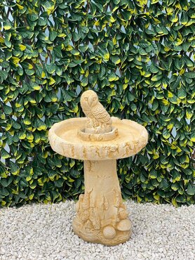 Birdbath Owl Sandstone - image 1