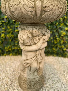 Birdbath Three Cherubs Sherwood - image 2