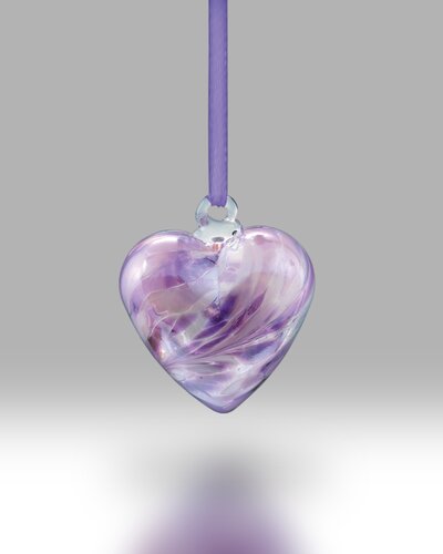 Birth Gem Heart (February Amethyst)