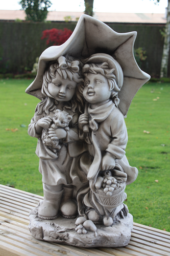 Boy & Girl With Umbrella - image 1