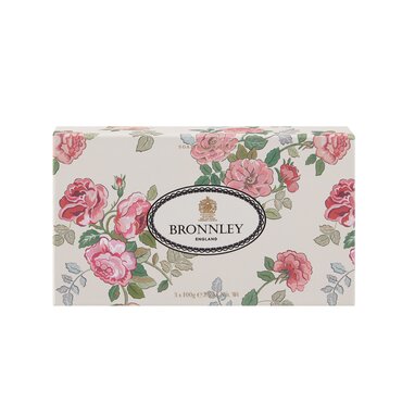 Bronnley Rose Soap Trio Gift Box