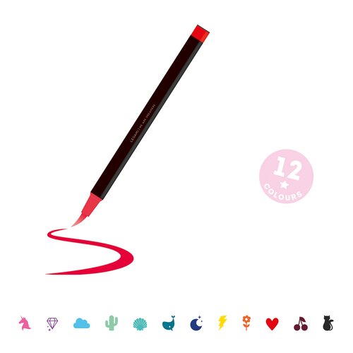 Brush Markers Pack of 12 Bright Colours - image 2