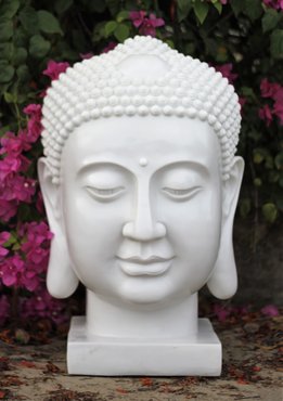 Buddha Head Medium White