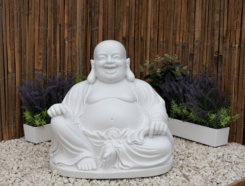 Buddha Laughing Large White