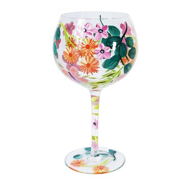 Gin Glass Butterfly Garden