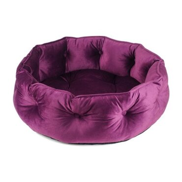 Button Tufted Donut Bed Mulberry 50x50cm - image 2