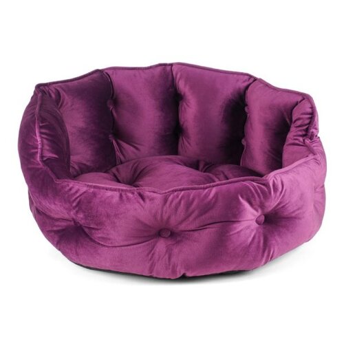 Button-Tufted RND Bed Mulberry L - image 2