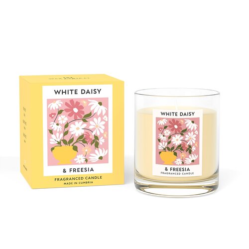 Candle White Daisy & Freesia