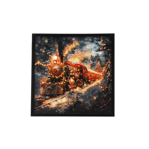 Canvas with Train 40cm Fibre Optic