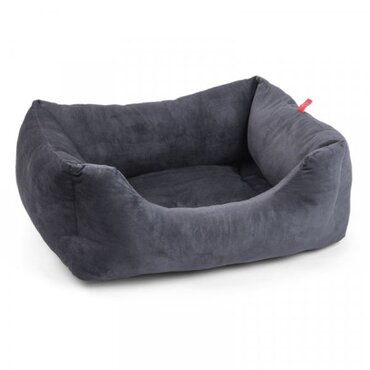 Charcoal Grey Velour XL Square Bed - image 2