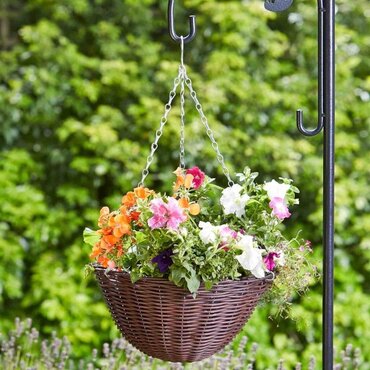 Chestnut Faux Rattan Basket 14" - image 2
