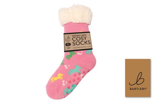 Childs Sherpa Sock Unicorns