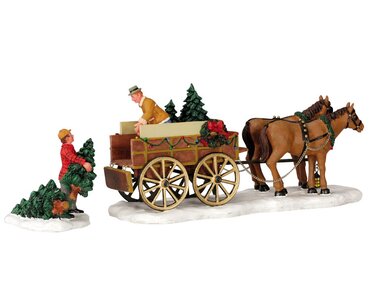 Christmas Tree Wagon Set of 2