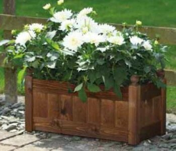 Classic Planter Trough Chestnut Stain 26" - image 2