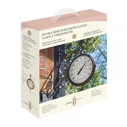 Clock & Thermometer Double Sides Marylebone Station - image 3