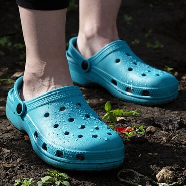 Cloggie Shoes Teal Size 8 - image 3