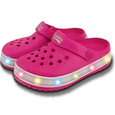 Clogs Kids Light Up Pink 10