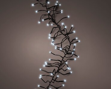 Led Cluster Lights x 1512 Cool White/Green Cable 13.5m - image 1