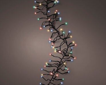 Led Cluster Lights x 2040 Multi/Green Cable 17m - image 1