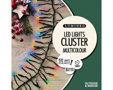 Led Cluster Lights x 1512 Multi/Green Cable 13.5m - image 7