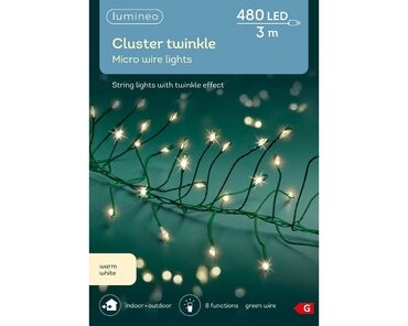 Micro Led Cluster x 480 Warm White/Green 300cm - image 1