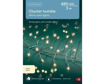 Micro Led Cluster x 480 Warm White/Silver 300cm - image 1