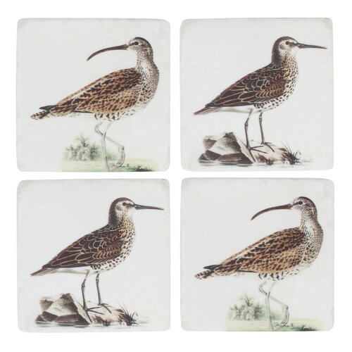 Coastal Birds Resin Coaster