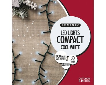 Led Compact Lights x 1000L Cool White/Green Cable - image 3