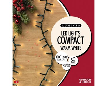 Led Compact Lights x 1000L Warm White/Green Cable - image 4