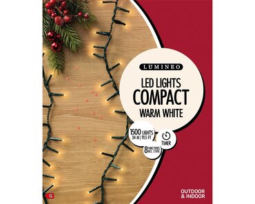 Led Compact Lights x 1500L Warm White/Green Cable - image 4