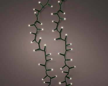 Led Compact Lights x 1500L Warm White/Green Cable