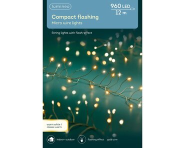 Compact Twinkle Micro Wire Lights (Classic Warm & Warm White, Silver Wire) x960 (L25)