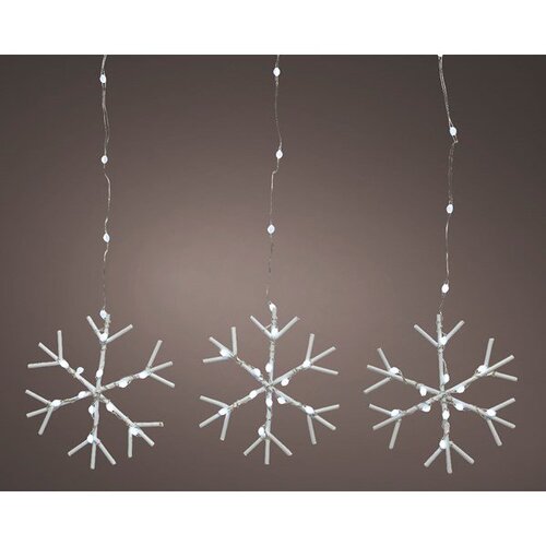 Cool White Micro-LED Sparkle Snowflake Tree Lights (480) - image 2