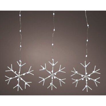 Cool White Micro-LED Sparkle Snowflake Tree Lights (480) - image 2