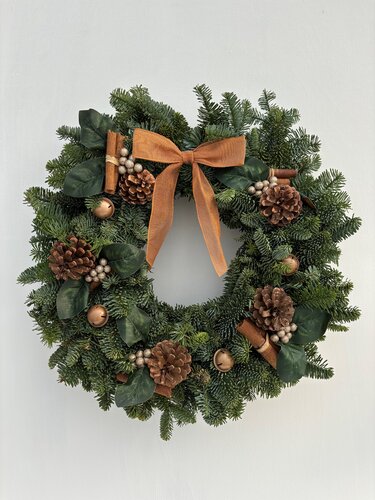 Copper & Gold Wreath 12 inch